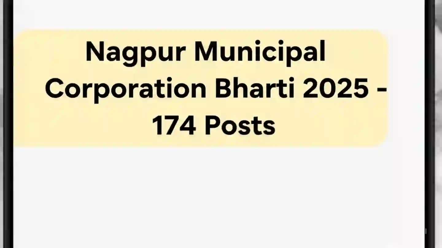Nagpur Municipal Corporation Bharti 2025 Notification